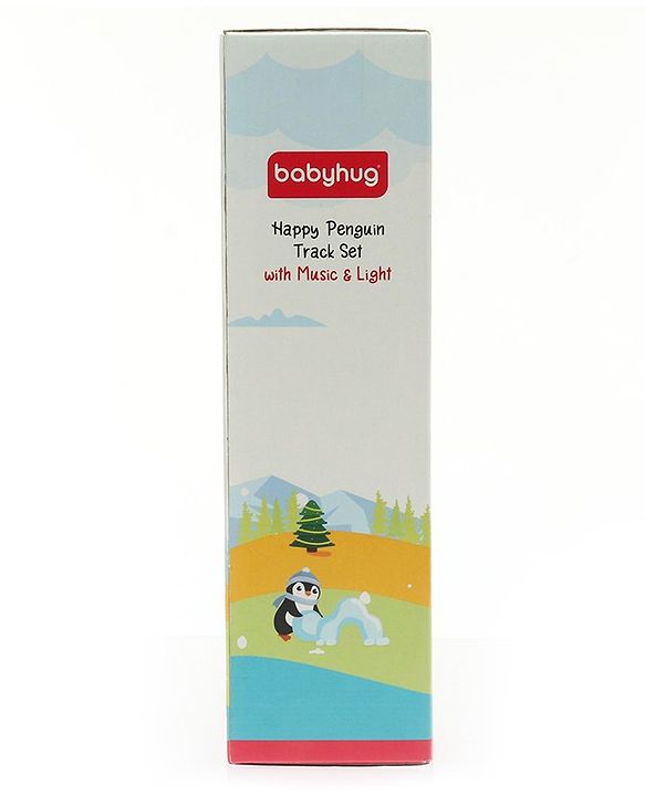Babyhug Happy Penguin Track Playset with Music & Lights Multicolor |Racing Track With Penguins Climbing & Sliding | Encourage Active Play & Visual Tracking skill Development |Multicolor | BIS Certifed