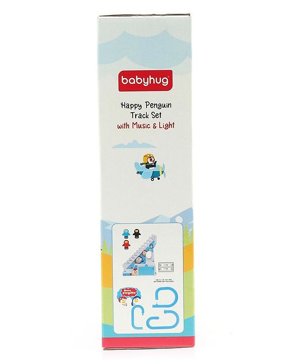 Babyhug Happy Penguin Track Playset with Music & Lights Multicolor |Racing Track With Penguins Climbing & Sliding | Encourage Active Play & Visual Tracking skill Development |Multicolor | BIS Certifed