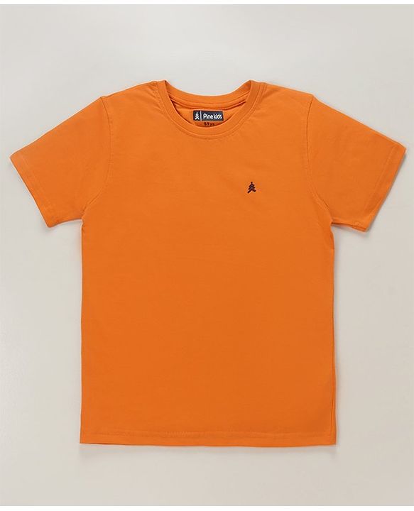 Pine Kids 100 % Cotton Half Sleeves Round Neck T-Shirt - Blue