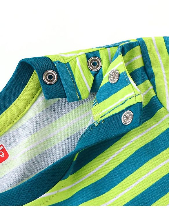 Babyhug 100% Cotton Knit Half Sleeves T-Shirt Stripes & Soccer Ball Graphics Pack Of 3 - Multicolor