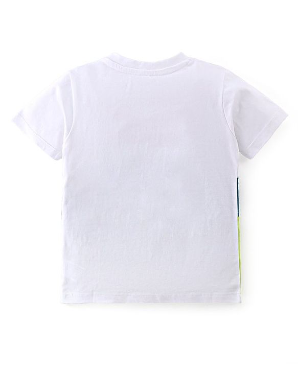 Babyhug 100% Cotton Knit Half Sleeves T-Shirt Stripes & Soccer Ball Graphics Pack Of 3 - Multicolor