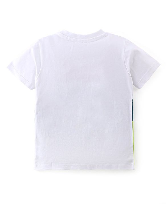 Babyhug 100% Cotton Knit Half Sleeves T-Shirt Stripes & Soccer Ball Graphics Pack Of 3 - Multicolor