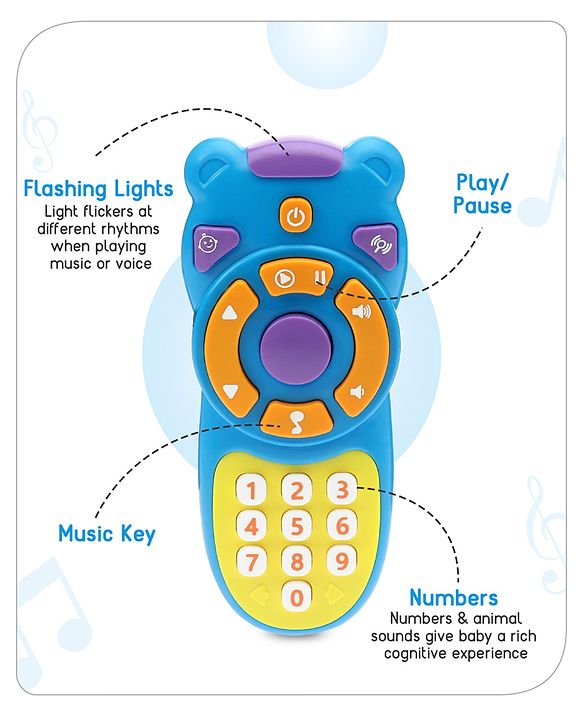 Babyhug Musical TV Remote Control Toy (Colour May Vary)