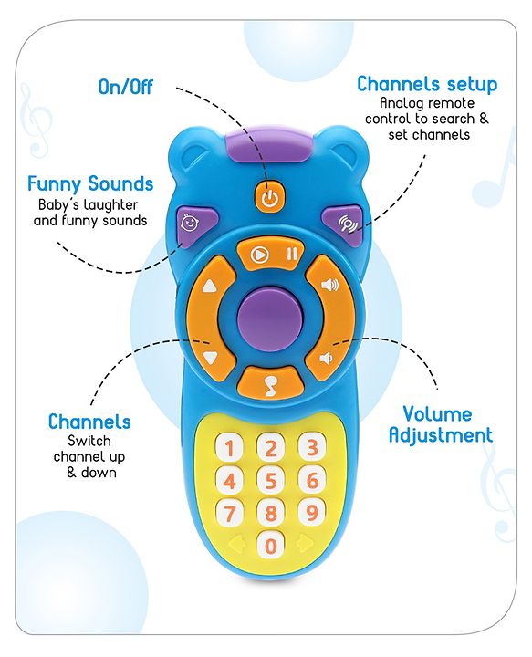 Babyhug Musical TV Remote Control Toy (Colour May Vary)