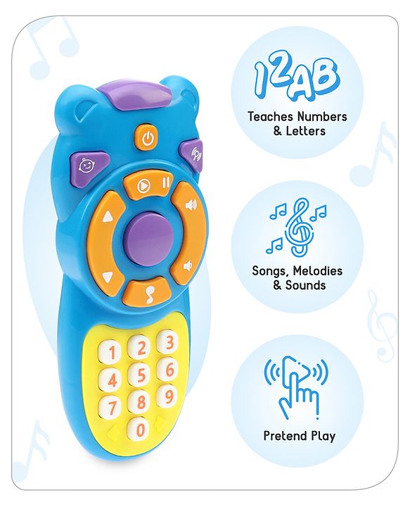 Babyhug Musical TV Remote Control Toy (Colour May Vary)