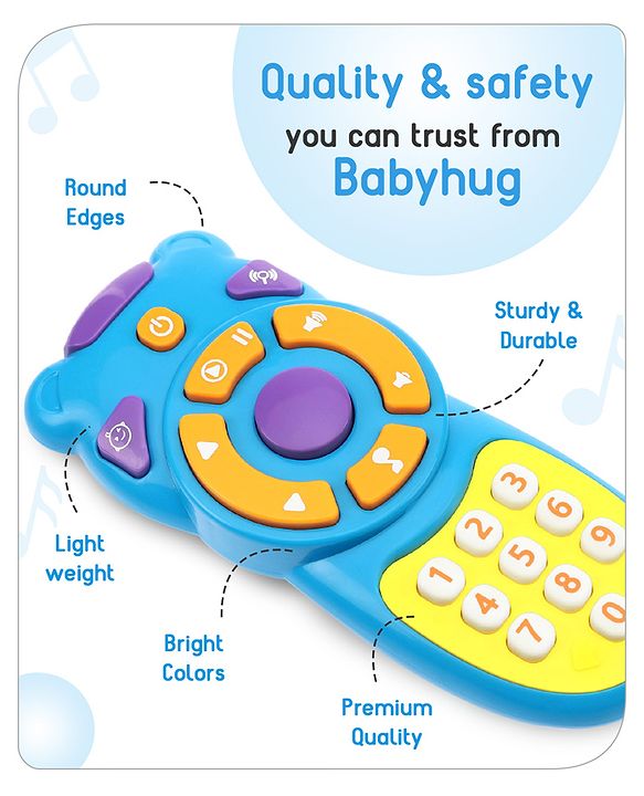 Babyhug Musical TV Remote Control Toy (Colour May Vary)