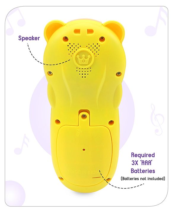 Babyhug Musical TV Remote Control Toy - Colour May Vary | Fun Sound & Light Toy for Kids | Encourages Sensory Development | Child-Safe & Non-Toxic | Ideal Gift for 3+ Months | BIS Certified