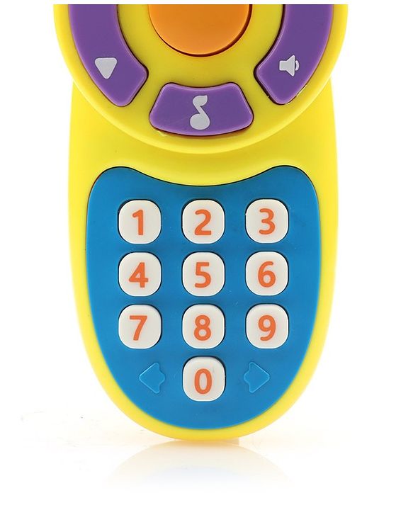 Babyhug Musical TV Remote Control Toy - Colour May Vary | Fun Sound & Light Toy for Kids | Encourages Sensory Development | Child-Safe & Non-Toxic | Ideal Gift for 3+ Months | BIS Certified