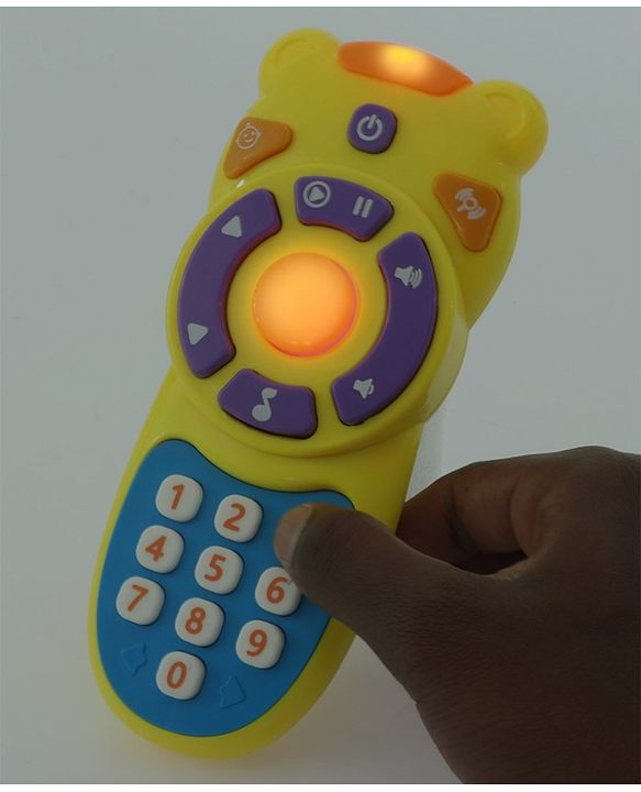 Babyhug Musical TV Remote Control Toy - Colour May Vary | Fun Sound & Light Toy for Kids | Encourages Sensory Development | Child-Safe & Non-Toxic | Ideal Gift for 3+ Months | BIS Certified