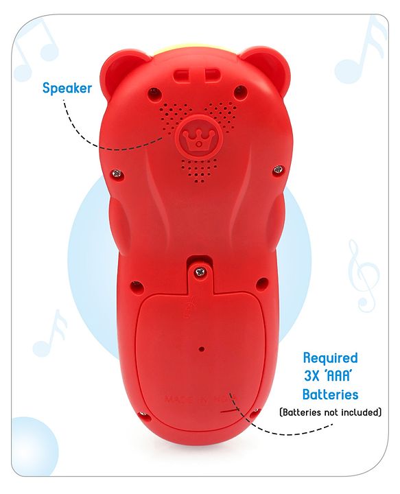 Babyhug Musical TV Remote Control Toy - Colour May Vary | Fun Sound & Light Toy for Kids | Encourages Sensory Development | Child-Safe & Non-Toxic | Ideal Gift for 3+ Months | BIS Certified