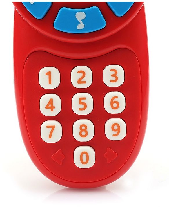Babyhug Musical TV Remote Control Toy - Colour May Vary | Fun Sound & Light Toy for Kids | Encourages Sensory Development | Child-Safe & Non-Toxic | Ideal Gift for 3+ Months | BIS Certified