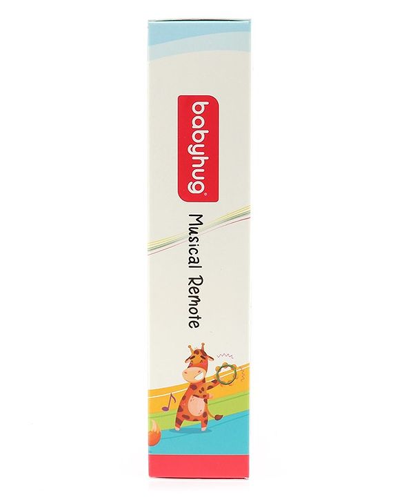 Babyhug Musical TV Remote Control Toy - Colour May Vary | Fun Sound & Light Toy for Kids | Encourages Sensory Development | Child-Safe & Non-Toxic | Ideal Gift for 3+ Months | BIS Certified