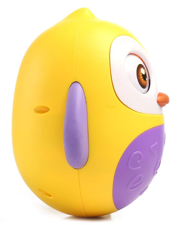 Babyhug Penguin Musical Push and Shake Eye Blinking Blue Roly Poly| Wobbling Bell Sounds For 8 Months+| Child Safe Material| Gifting Toy| BIS Certified