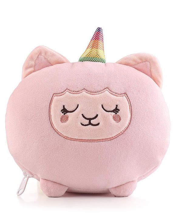 Babyhug Plush Unicorn Eye Mask with Head Rest - Pink