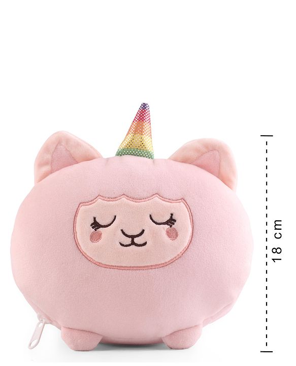 Babyhug Plush Unicorn Eye Mask with Head Rest - Pink