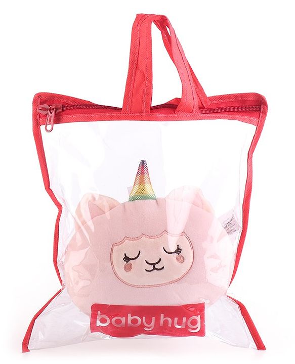 Babyhug Plush Unicorn Eye Mask with Head Rest - Pink