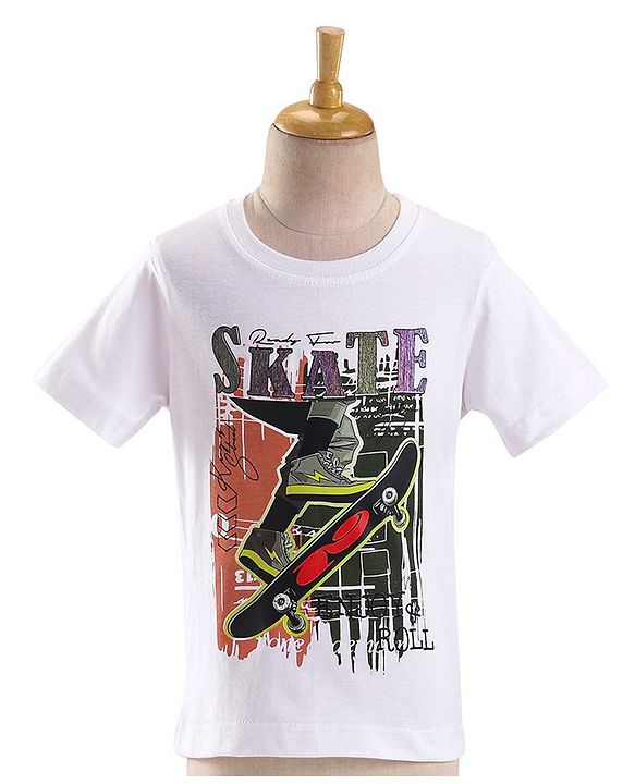 Babyhug Full Sleeves Party Wear Blazer With Graphic Printed T-Shirt - Green & White