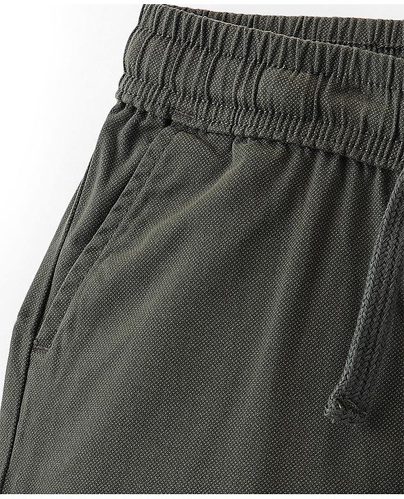 Pine Kids Cotton Elastane Woven   Full Length Jogger -Olive Green
