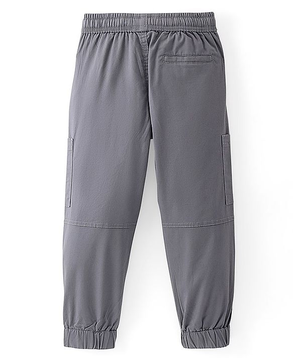 Pine Kids Cotton Elastane Woven   Full Length Jogger -Grey