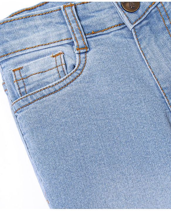 Pine Kids Full Length Ice Wash Jeans - Ice Blue