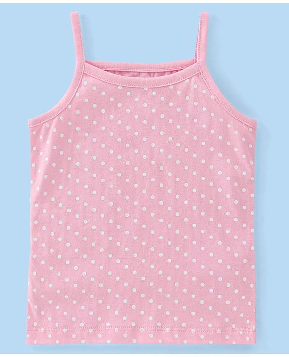 Babyhug 100% Cotton Knit Sleeveless Slips Butterfly Print Pack of 3 - Multicolor