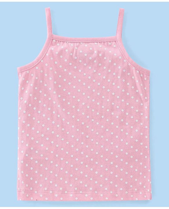 Babyhug 100% Cotton Knit Sleeveless Slips Butterfly Print Pack of 3 - Multicolor