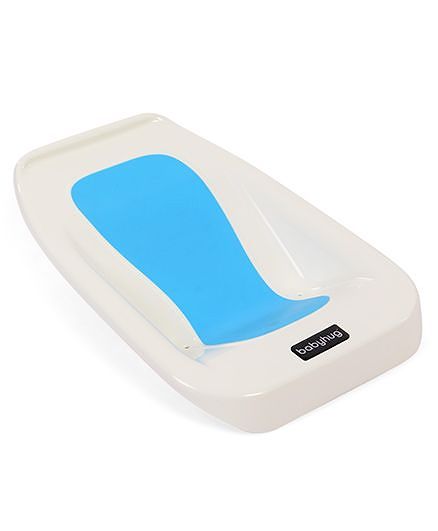Babyhug Large Size Bath Tub With Bath Tray Animals Print - Off White Blue