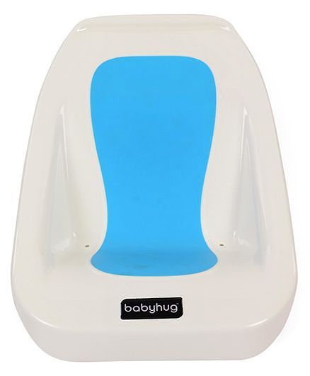 Babyhug Large Size Bath Tub With Bath Tray Animals Print - Off White Blue