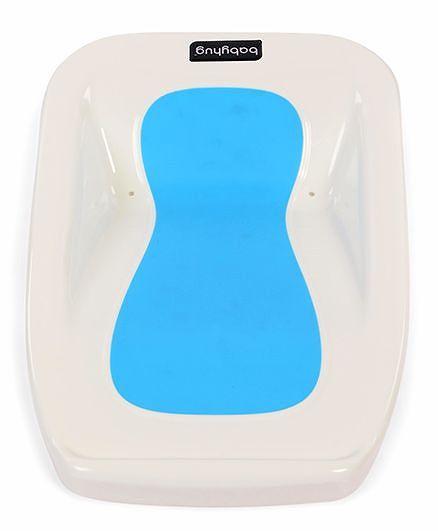 Babyhug Large Size Bath Tub With Bath Tray Animals Print - Off White Blue