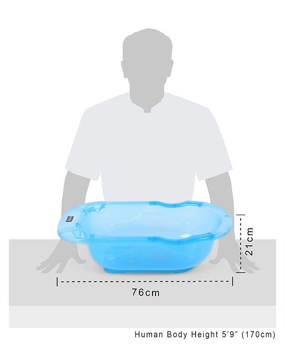 Babyhug Medium Size Bath Tub - Blue Medium (Print May Vary)
