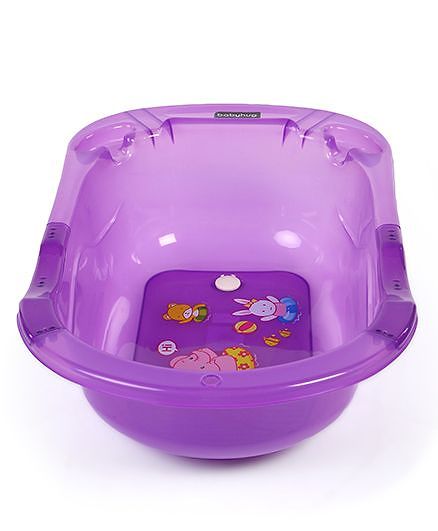 Babyhug Medium Size Bath Tub - Purple Medium (Print May Vary)