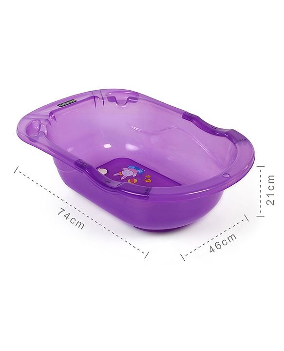 Babyhug Medium Size Bath Tub - Purple Medium (Print May Vary)