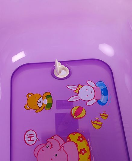 Babyhug Medium Size Bath Tub - Purple Medium (Print May Vary)