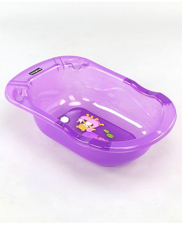 Babyhug Medium Size Bath Tub - Purple Medium (Print May Vary)