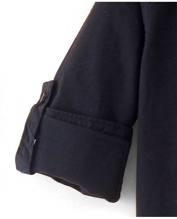 Pine Kids Cotton Woven Full Sleeves Solid Shirt with Inner T-Shirt- Black