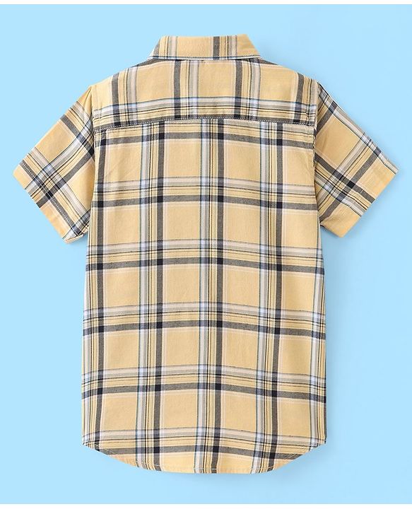 Pine Kids Cotton Woven Half Sleeves Check Shirt with Inner Tee - Multicolour