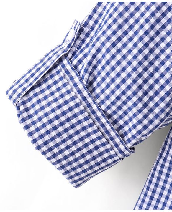 Pine Kids Cotton Woven Full Sleeves Check Shirt with Inner T-Shirt - Blue