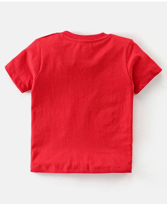 Babyhug 100% Cotton Knit Half Sleeves Tee With Text Graphics Pack Of 5 - Multicolour