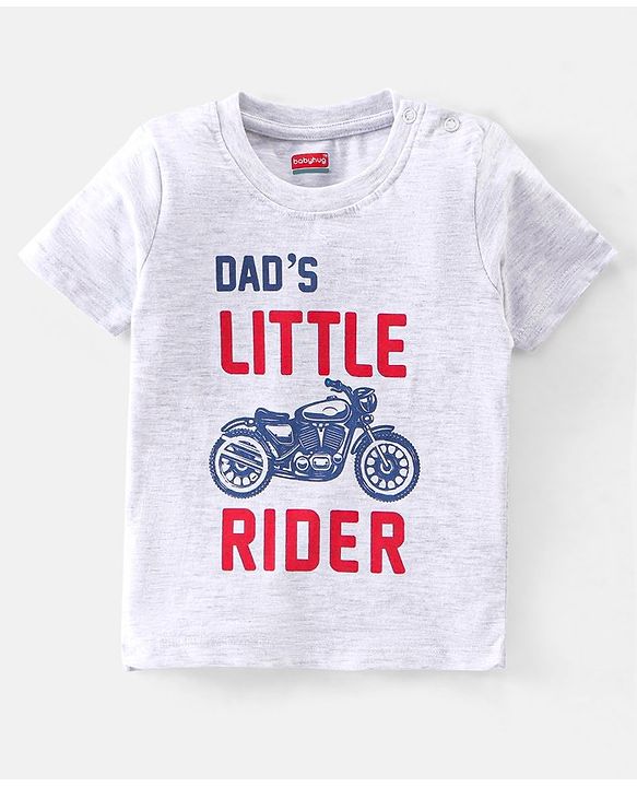 Babyhug 100% Cotton Knit Half Sleeves Tee With Text Graphics Pack Of 5 - Multicolour
