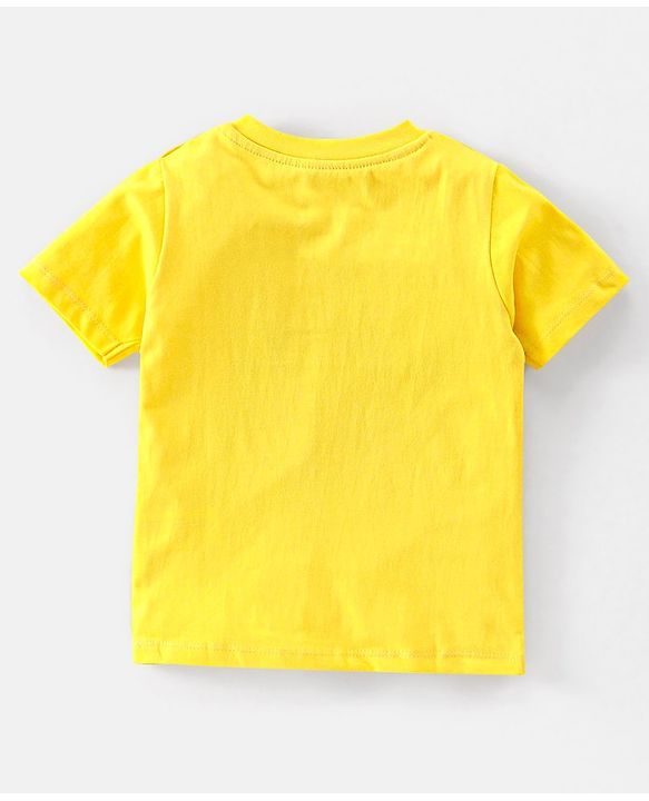 Babyhug 100% Cotton Knit Half Sleeves Tee With Text Graphics Pack Of 5 - Multicolour