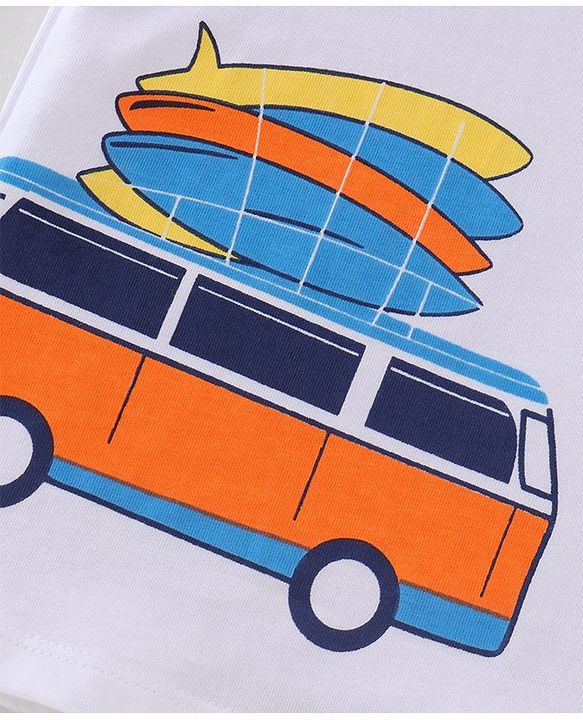 Babyhug Cotton Knit Half Sleeves Beach Print T-Shirts Pack of 7 - Multicolour