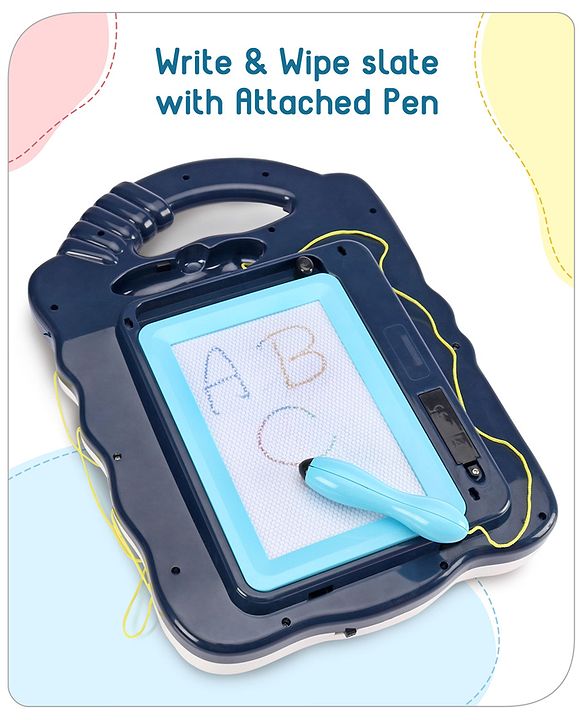 Babyhug Premium Seahorse Push Walker for Kids- Blue| Activity Walker with Music & Light for Toddlers| Fun Musical Table| Sit to Stand Multi Activity Walker| Interactive Learning Toy for 9 Months to 3 Years Kids| BIS Certified