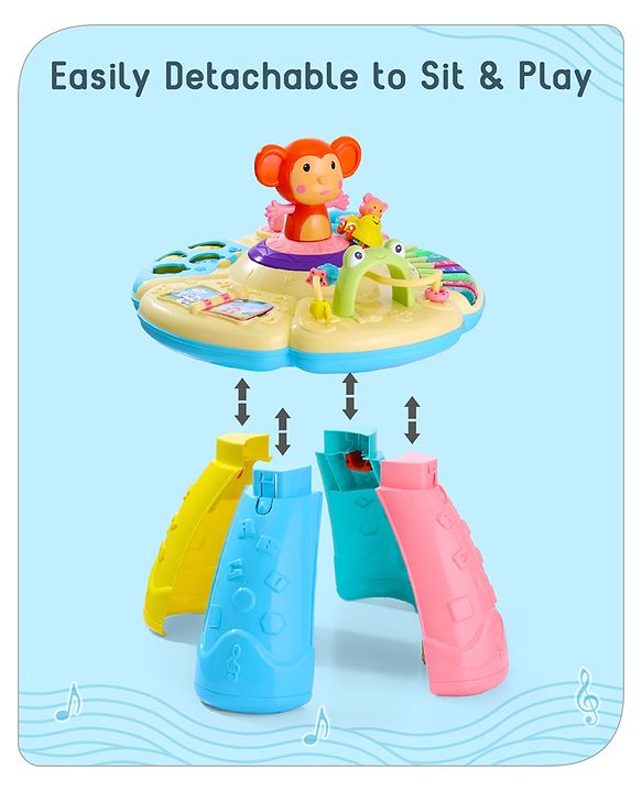 Babyhug Premium Musical Activity Table| Multi Activity Play Table for 1 Year+ Toddlers| Early Learning & Educational Toy with Shapes, Numbers, Colors & Sound| Best Birthday Gift| BIS Certified