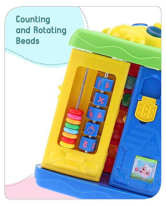 Babyhug Premium Colorful Learning Pyramid with Interactive Play for Babies| Multi Activity Musical Toy with Light, Animal Sound for Toddlers| Fun Educational Toy for 0 to 24 Months Baby| BIS Certified