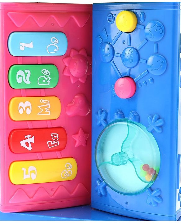 Babyhug Premium Colorful Learning Pyramid with Interactive Play for Babies| Multi Activity Musical Toy with Light, Animal Sound for Toddlers| Fun Educational Toy for 0 to 24 Months Baby| BIS Certified