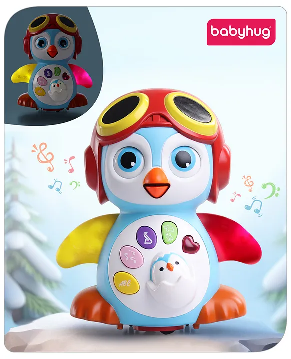 Babyhug Premium in Bump and Go Smart Swing Penguin Colorful