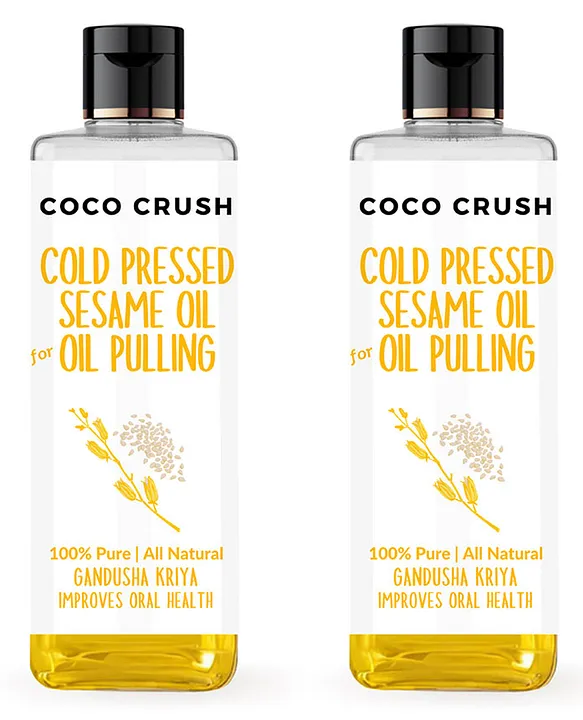 Coco Crush Sesame Oil for Oil Pulling, Gandusha Kriya, Pack of 2 100ml each  200ml Online in India, Buy at Best Price from  - 15287421