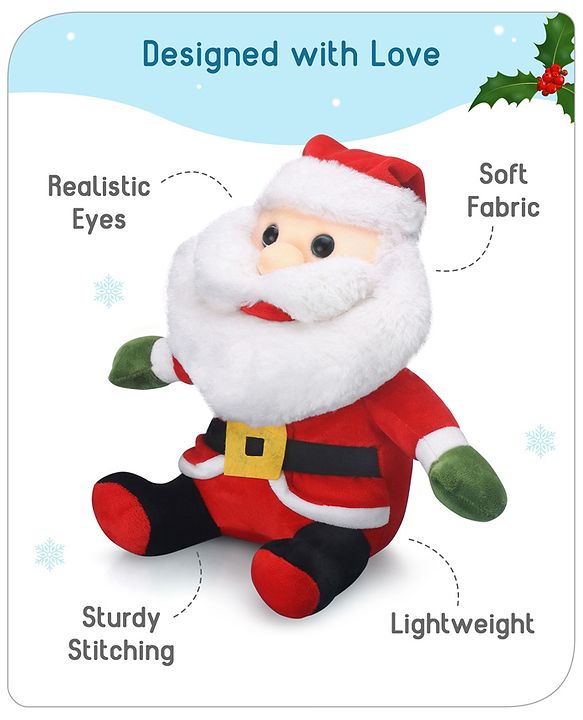 Babyhug Santa Claus Soft Toy Red - Height 30 cm