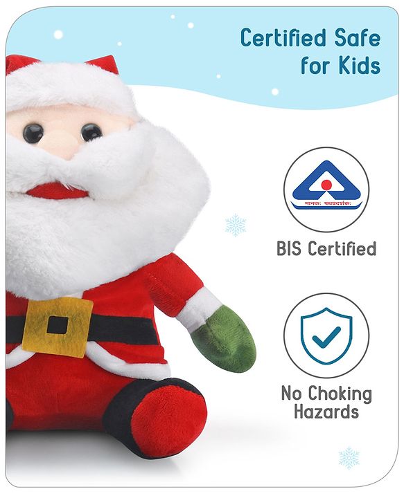 Babyhug Santa Claus Soft Toy Red - Height 30 cm