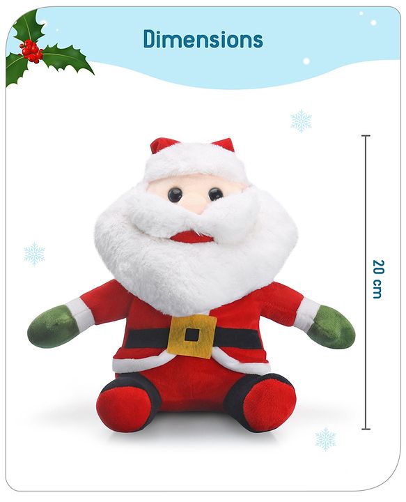 Babyhug Santa Claus Soft Toy Red - Height 30 cm